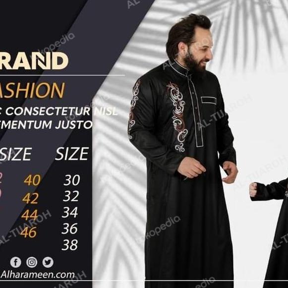 jubah pria Daffa Al-haramain new motif