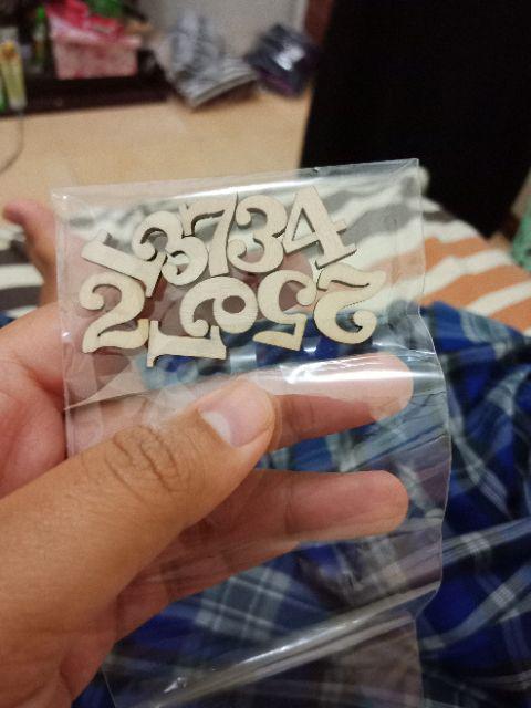 Angka Kayu Untuk Bahan Hiasan Mahar Dan Diy