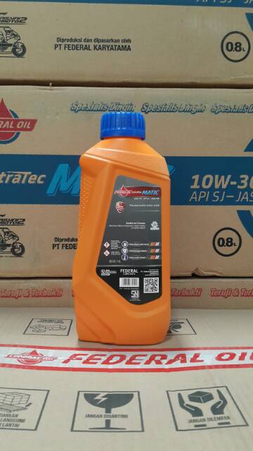 OLI MESIN MOTOR MATIC / SCOOTER FEDERAL ULTRATEC MATIC 10W-30 800 ML