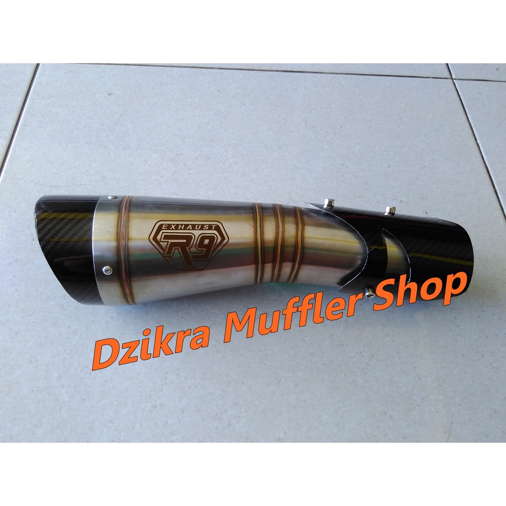 Knalpot racing R9 H2-SS Series silencer only