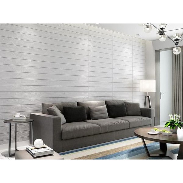 (PROMO) Jakarta_Aksesoris Wallpaper Dinding Foam 3D Motif Batu Bata / Walpaper Dinding Foam High Quality (COD)-KAYU WHITE