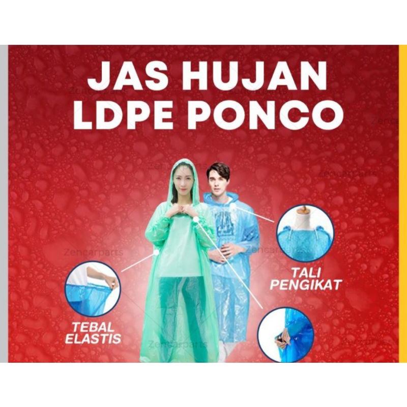 jas hujan plastik terusan kresno/bintanglaut/banteng tebal dan bagus