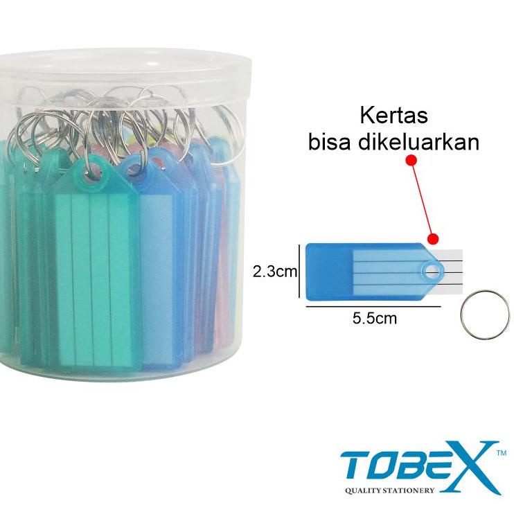

Grosir Irit Gantungan Kunci Key Ring Name Tag Label Isi 25/pack TOBEX TB 102001