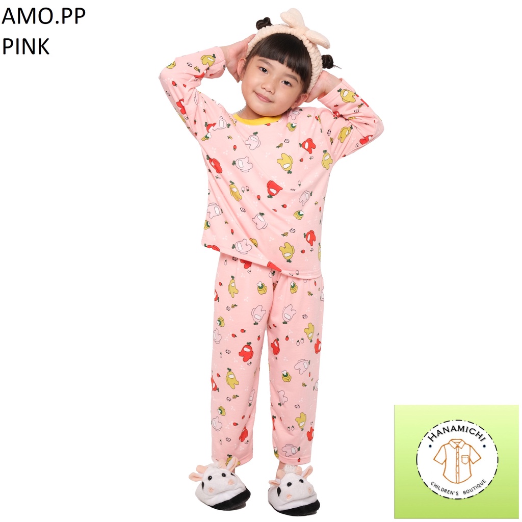 Hanamichi AMO.PP Setelan Piyama Anak Lengan Panjang Full Print