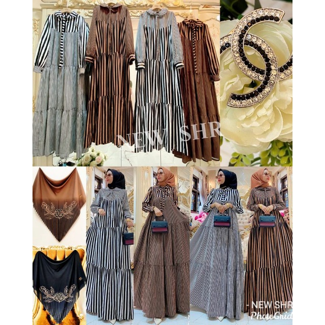 ready Maxi dress SHR ORI bhn katun Linen salur free bross
