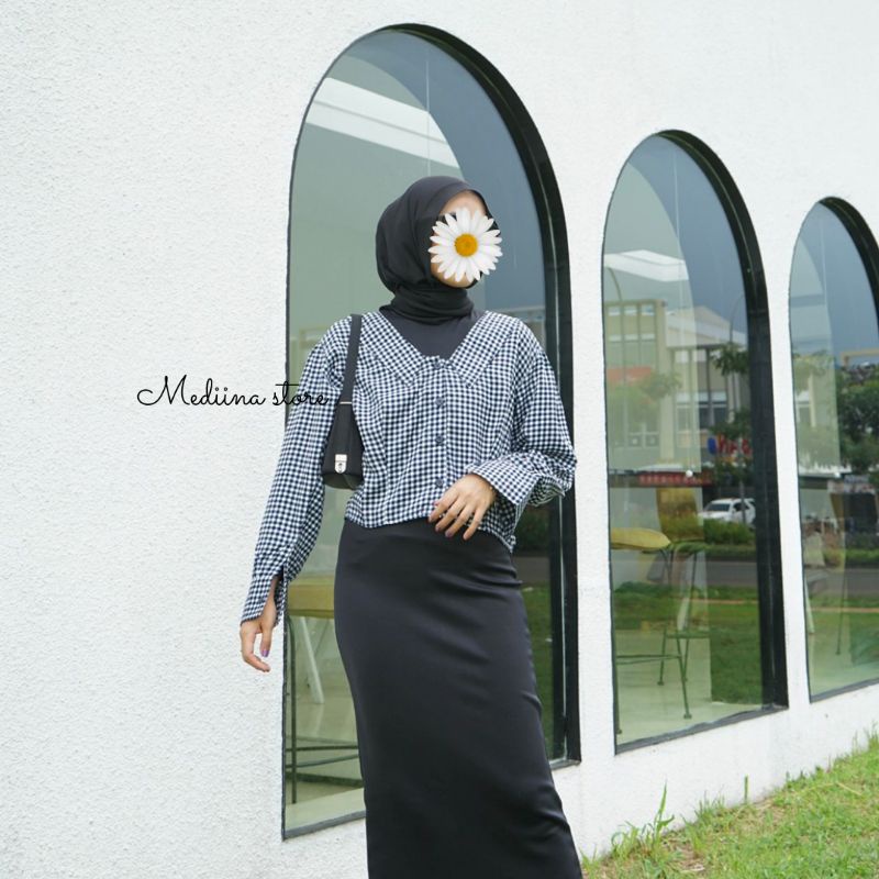 Square Crop Top | Tartan | Kotak-kotak