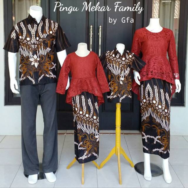 RnB batik family couple || batik set brukat family