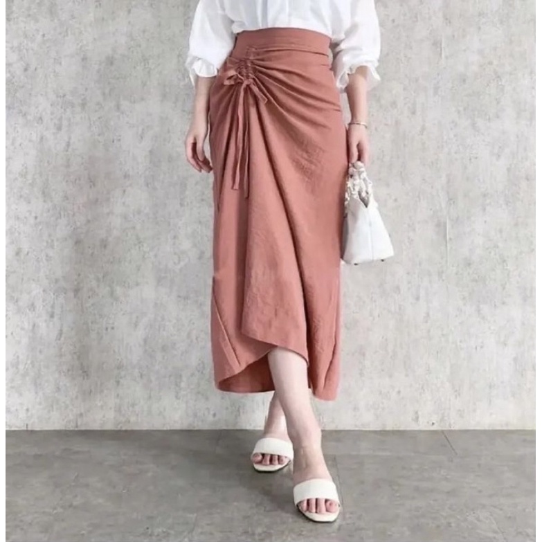 SKIRT CREPE • ROK TALI SERUT BAHAN CREPE TAMARA TWINKLE KOREA ya