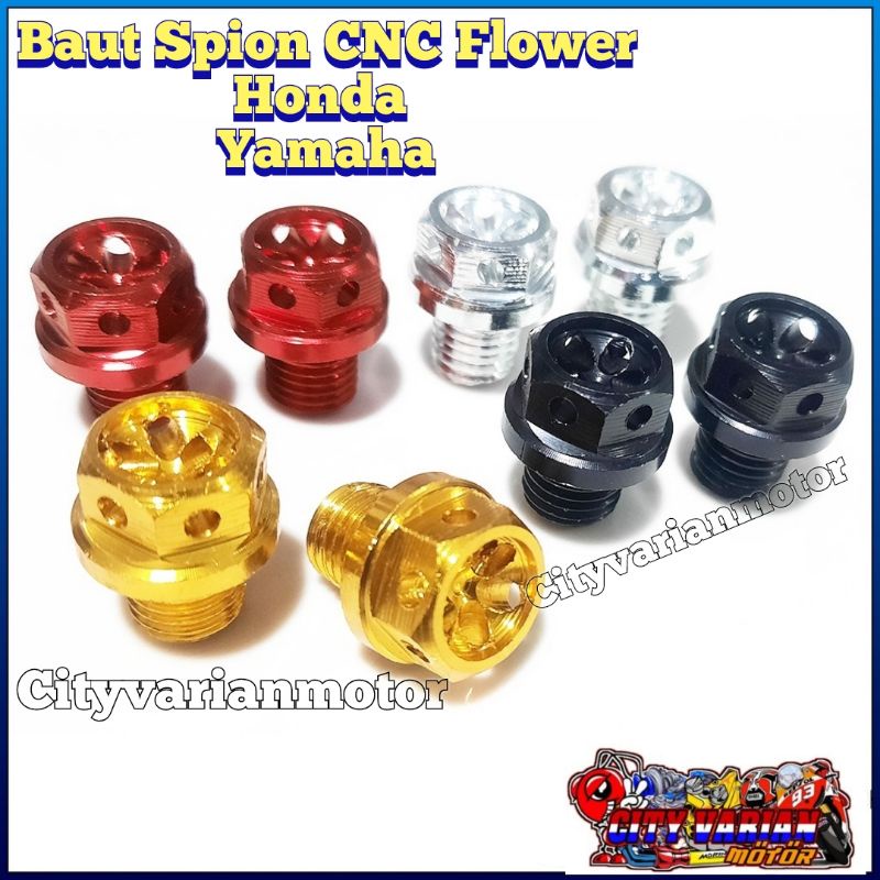 Tutup Baut Spion Flower Baut Tutup Spion Probolt flower HENG Nmax Aerox Lexi Xmax Fino Vario New Mio Soul GT Scoopy Beat New Vario 125 150