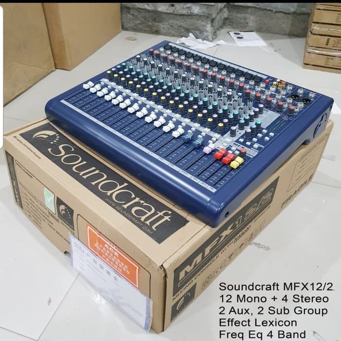 MIXER AUDIO SOUNDCRAFT MFX12/MFX 12 ( 12 CHANNEL )