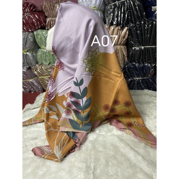 jilbab segi empat voal motif azara lc motif ter baru kode A0073