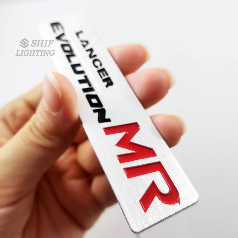 1pc Stiker Emblem Logo Lancer Evolusi Mr Bahan Metal Untuk Mobil Mitsubishi