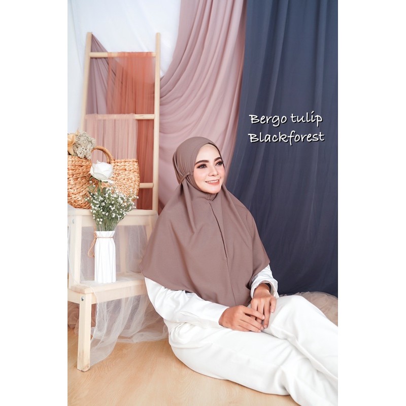 Bergo Tulip/Daily khimar/Instan Mochi Tulip