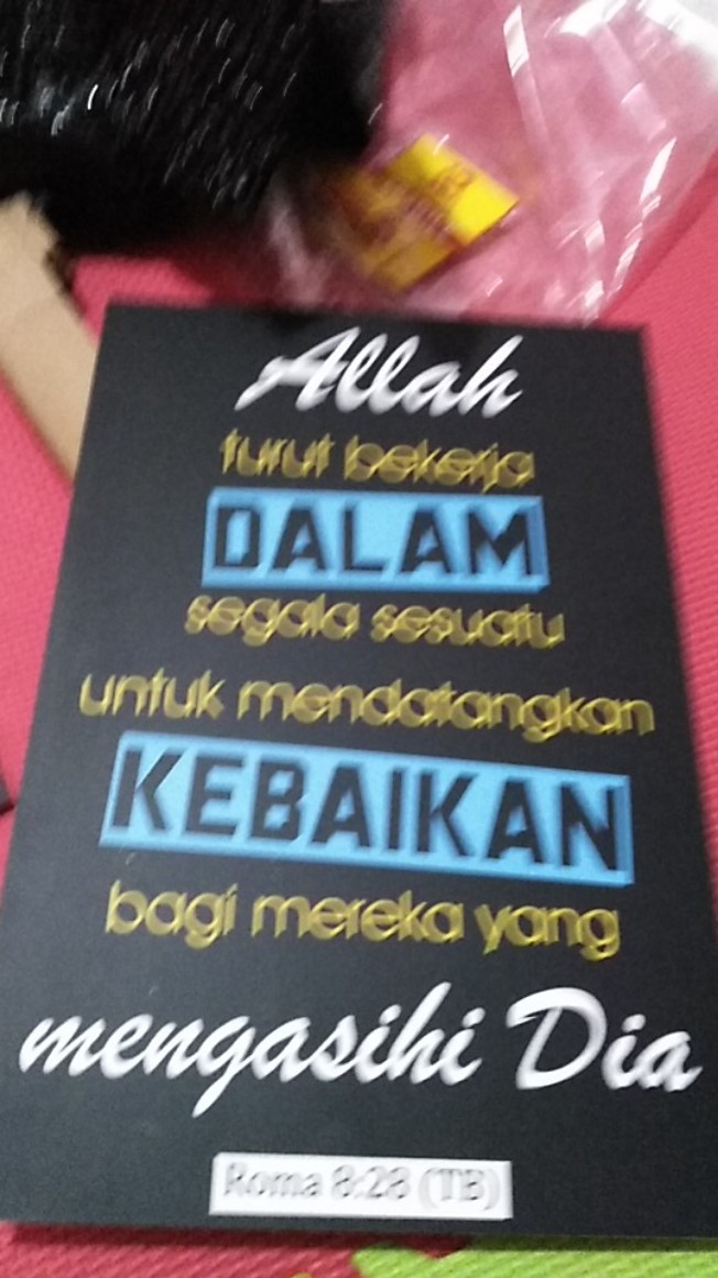 Wall Decor Nasrani Quote Alkitab Dekorasi Kristen Katolik