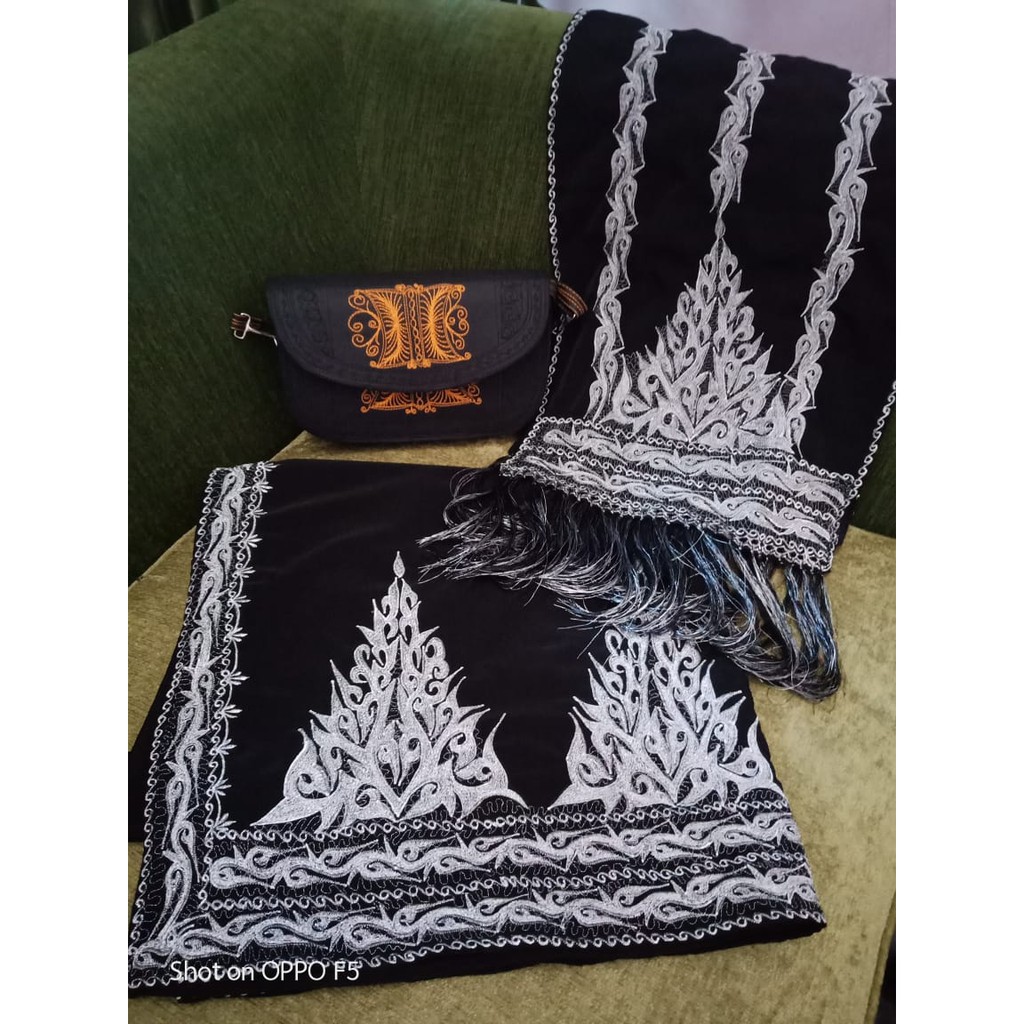 Kain Aceh + Selendang/ Motif Aceh