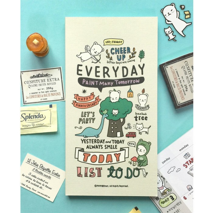 

[RESTOCK] Organizer Weekly Planner Buku Tulis Agenda Lucu [Paint Many Tomorrow] - Yellow Pale