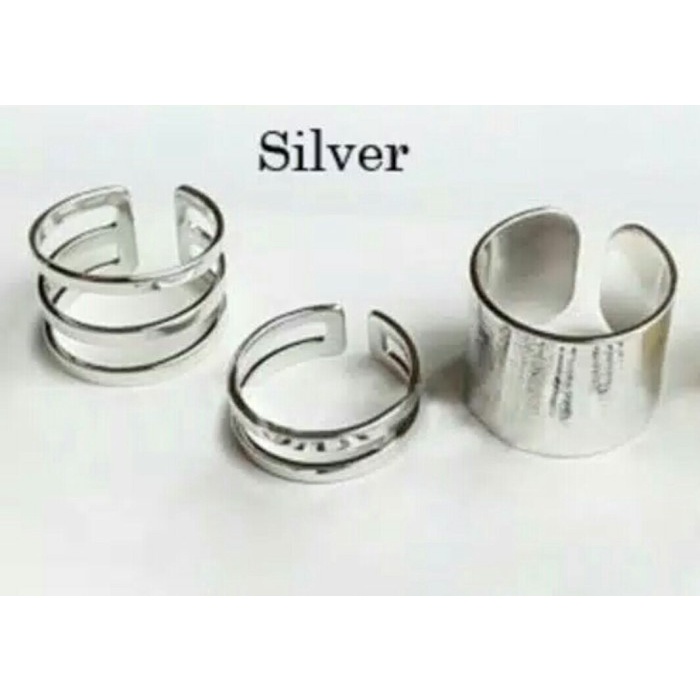 cincin 3 pcs opening ring knuckle ring set