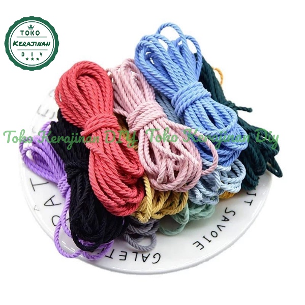 [ 5 METER ] Tali Elastis Curly Tali Karet Korea Ulir Bahan Craft &amp; Strap Masker