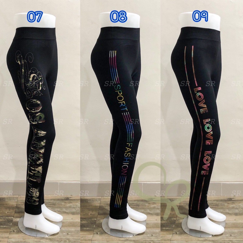 Legging Import Print Rainbow Motif Pelangi Fashion Wanita