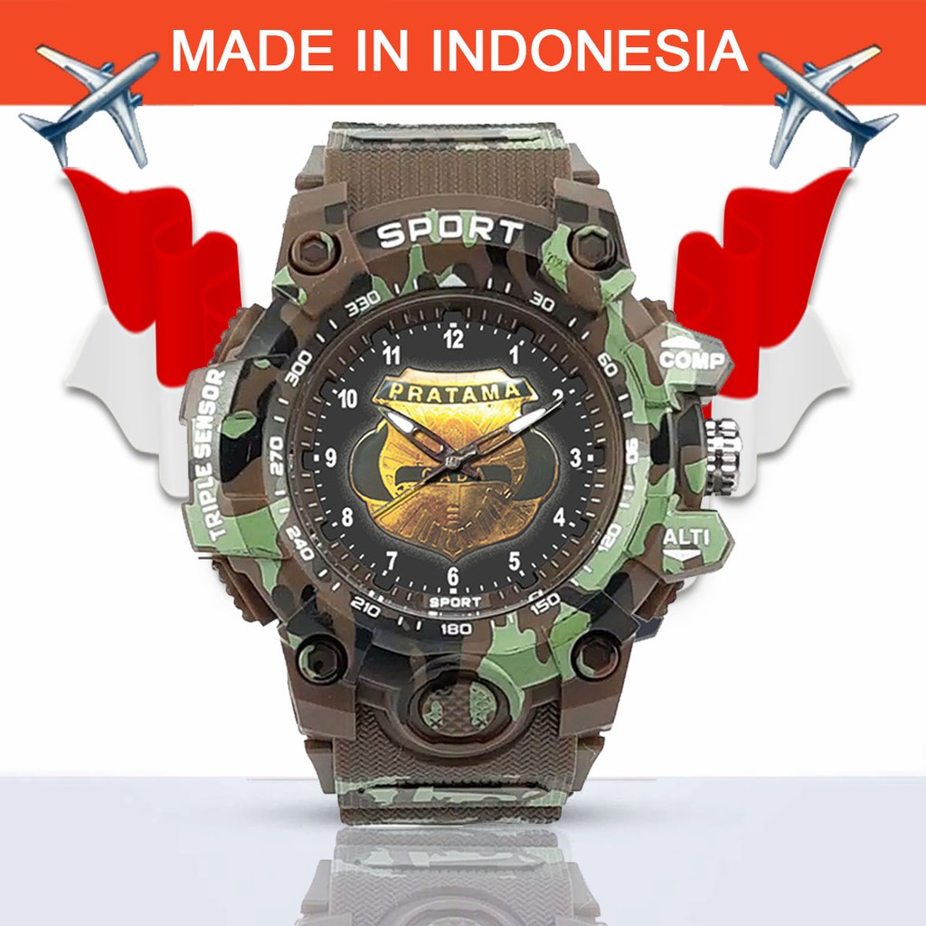 (EXCLUSIVE) JAM TANGAN GADA PRATAMA -SECURITY ARMY COKLAT 2