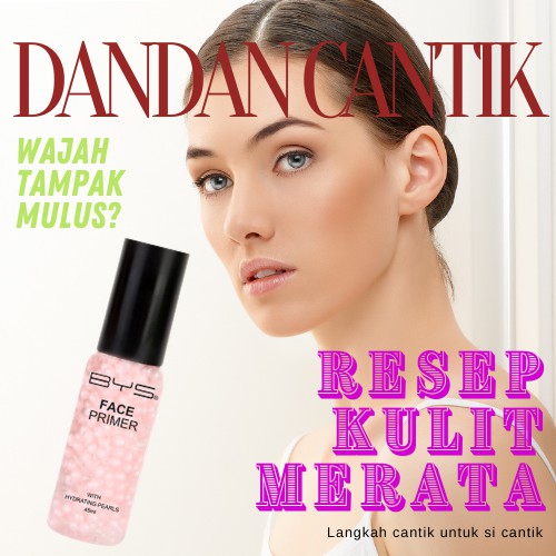 Makeup Primer Kosmetik BYS Face Primer dengan Mutiara Pink