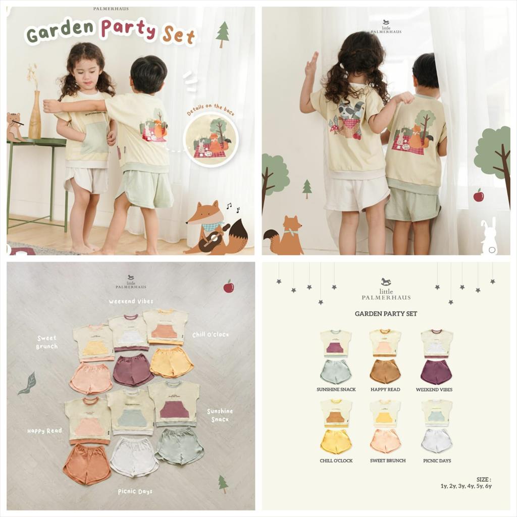 LITTLE PALMERHAUS (1stel) Garden Party Set / Stelan Anak Pendek