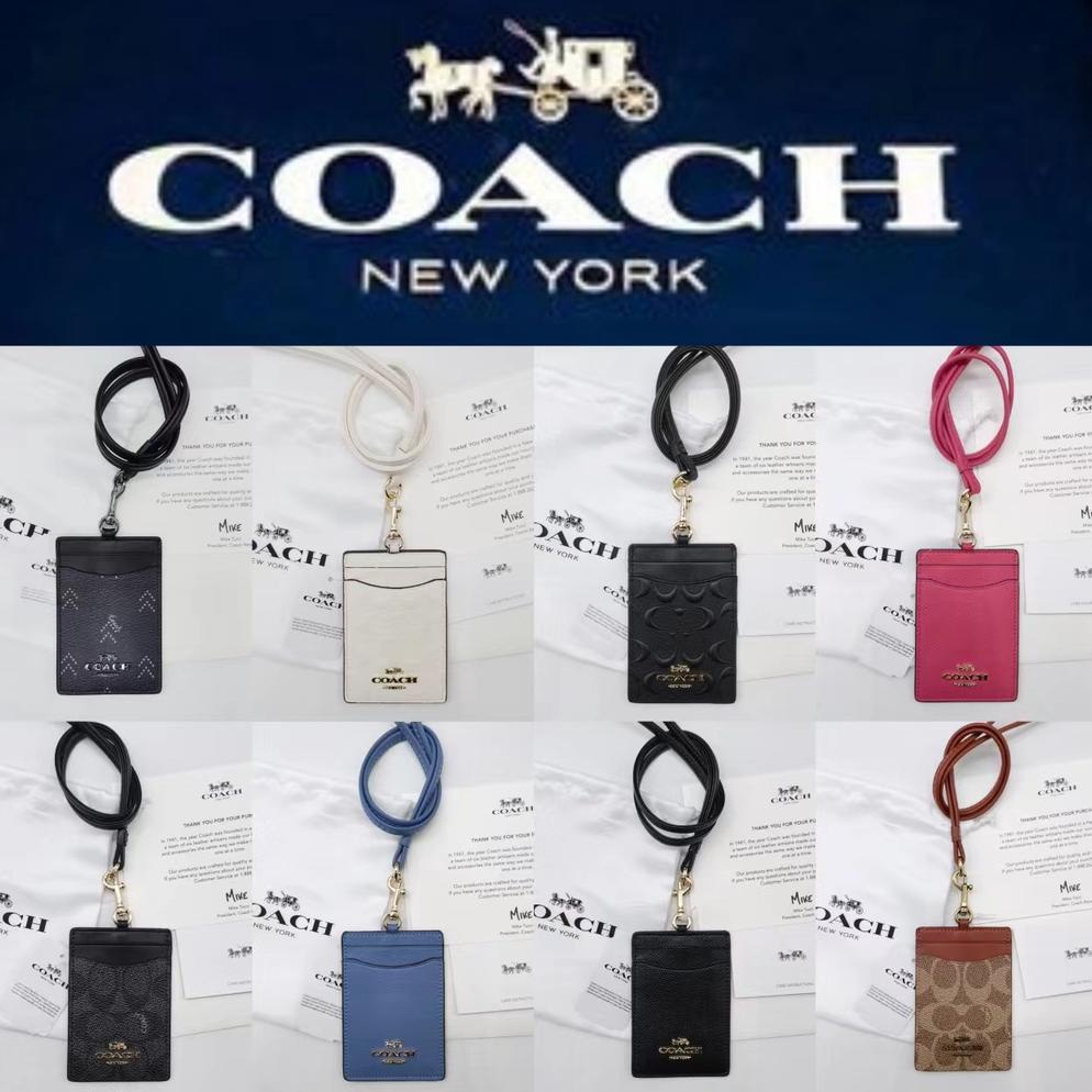 

Ramayana Baru!!! Coach Metal LOGO Lanyard ID Card Holder Name Tag Delapan Warna