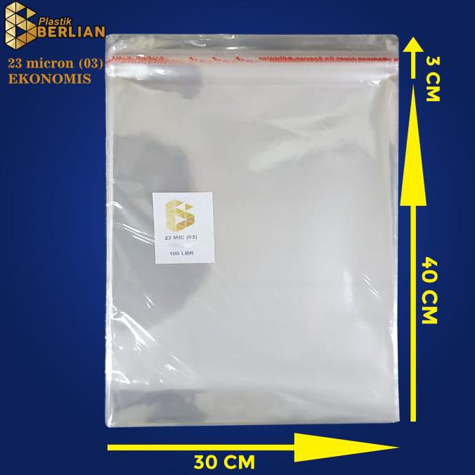 

Open Ds] 30 X 40 Cm Plastik Opp Ekonomis 23Micron (100 Lbr) (Lem/Seal)