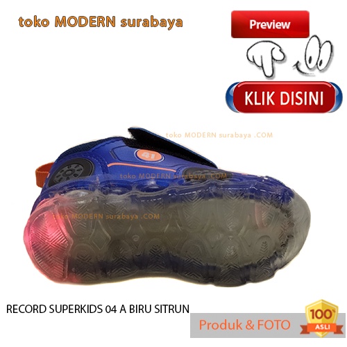 RECORD SUPERKIDS 04 A BIRU SITRUN sepatu anak sepatu lampu sneakers