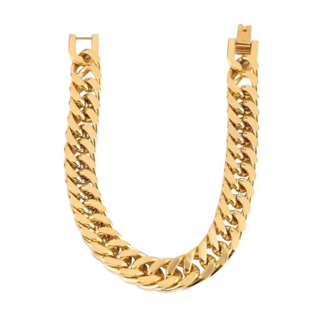 Gelang Rantai Emas Gold Titanium Original Pria