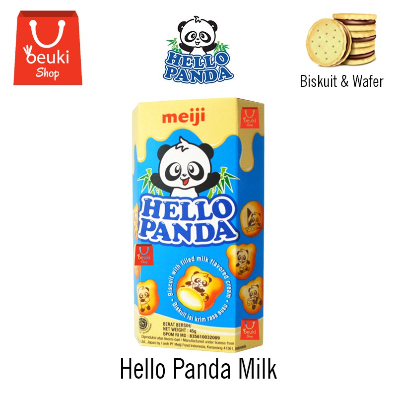 

Hello Panda Milk Biskuit Bentuk Panda Mini Isi Krim Susu Nikmat Disuka Anak - 45gr