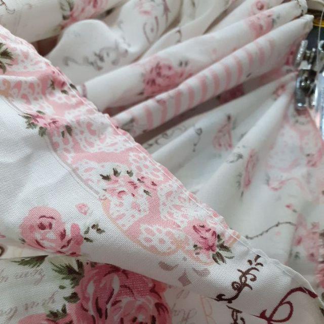 Pevita / Kain Sprei Meteran Bahan Katun Lokal Motif Star