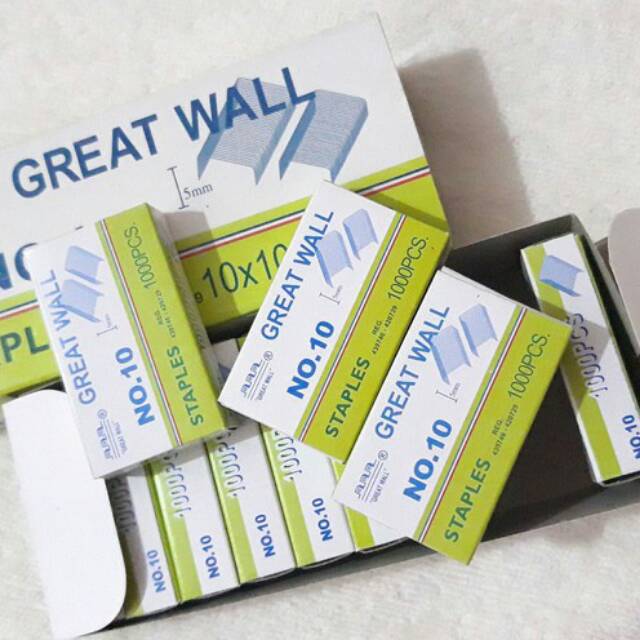 

Isi Staples Stapler Great Wall No. 10