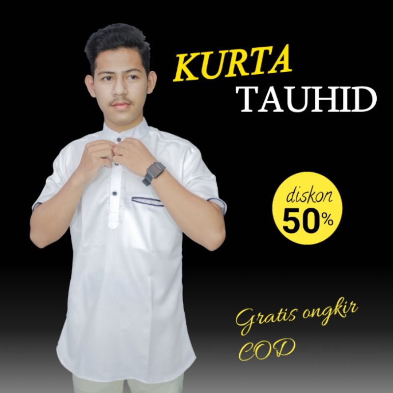 kurta lengan pendek pria pakistan premium