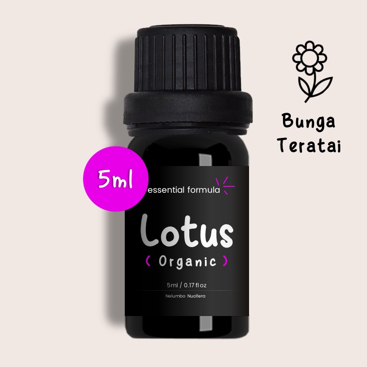 5ml Organic Lotus Essential Oil Bunga Teratai Murni 100%