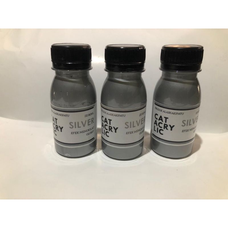 Cat acrylic oilbased SILVER 80ml