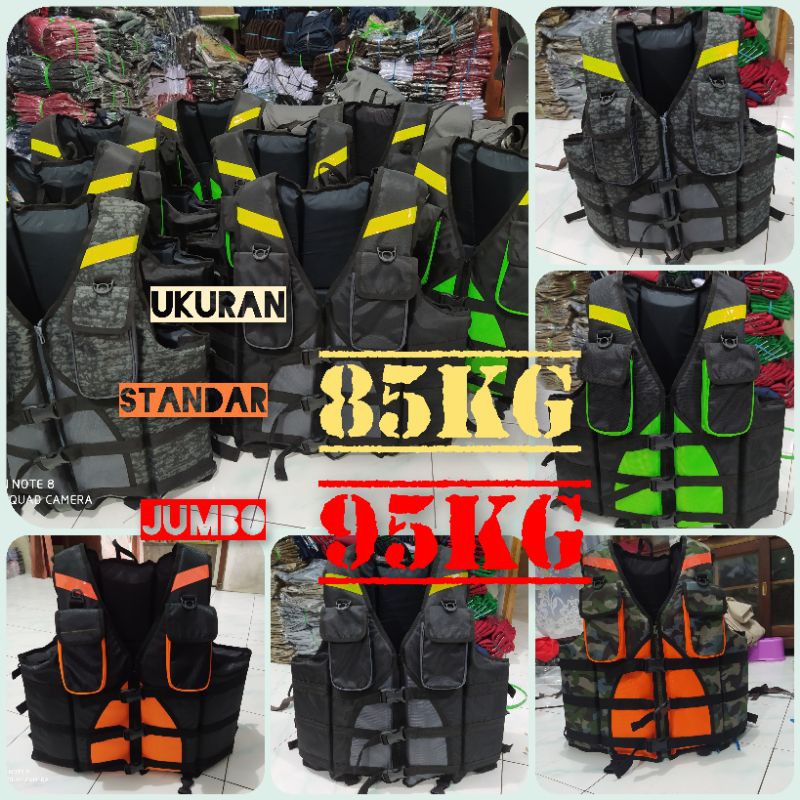 (COD) baju pelampung standar dan jumbo ( mancing laut &amp; mancing nyobok)