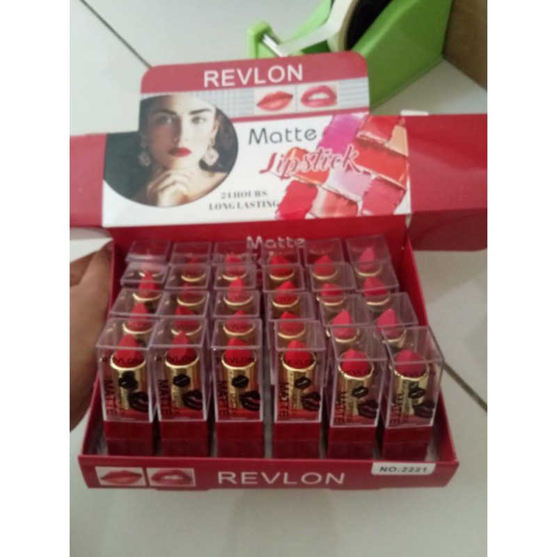 LIPSTIK MATE REVLON & MAYBELLINE (LUSINAN)