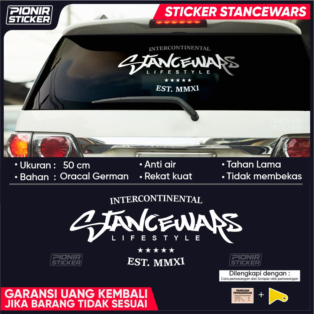 Stiker Stancewars JDM Cutting Sticker Stancewar Mobil