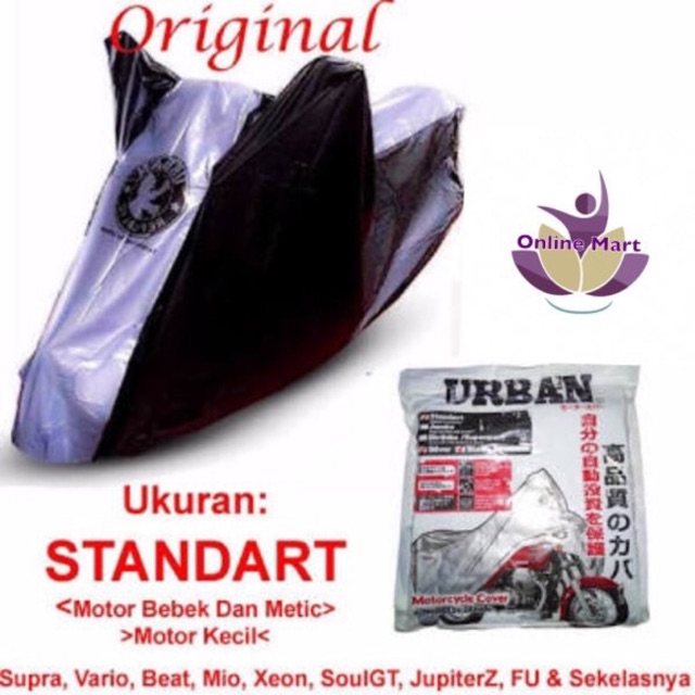 cover selimut motor URBAN ukuran standar matic dan bebek vario beat mio scoopy xride fino supra dll