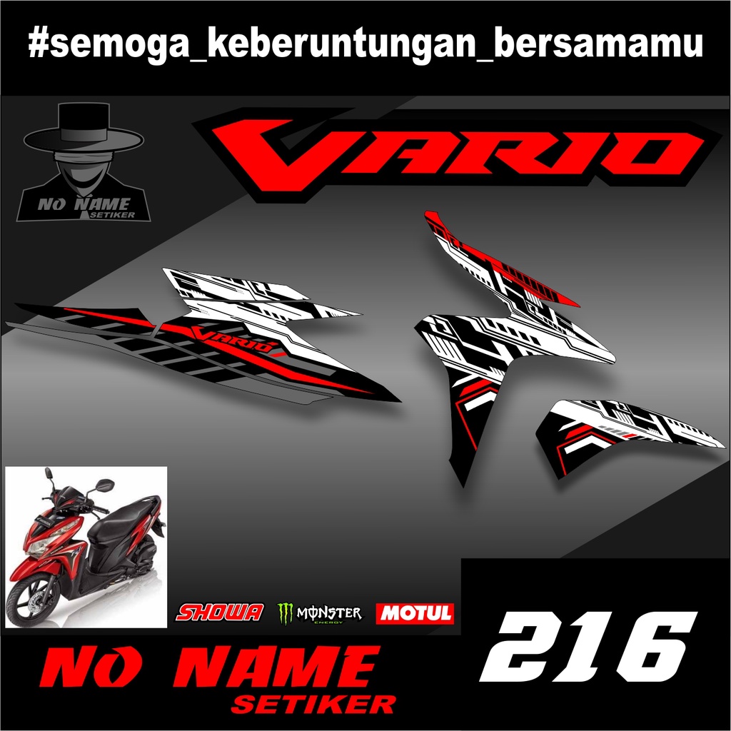 STIKER STRIPING VARIO TECHNO 125 FI 2014 (216) STRIPING STIKER LIST