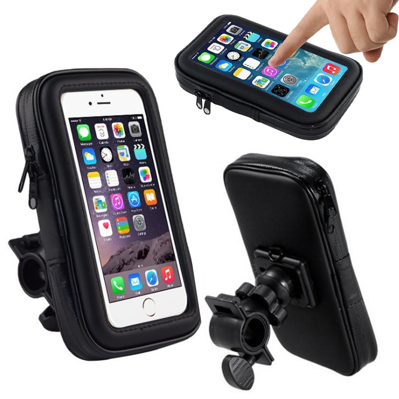 Tas Sepeda Gunung Bersepeda Ponsel Tas Sepeda Tahan Air Tabung Atas Stang Tas Phone Holder Touch Screen Bike Phone Bag