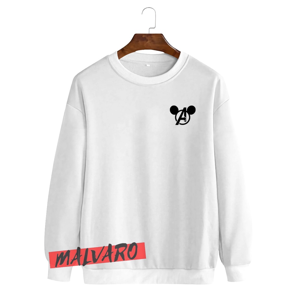 MALVARO-Sweater Crewneck / Crewneck Pria Wanita / Sweater Motif AVG