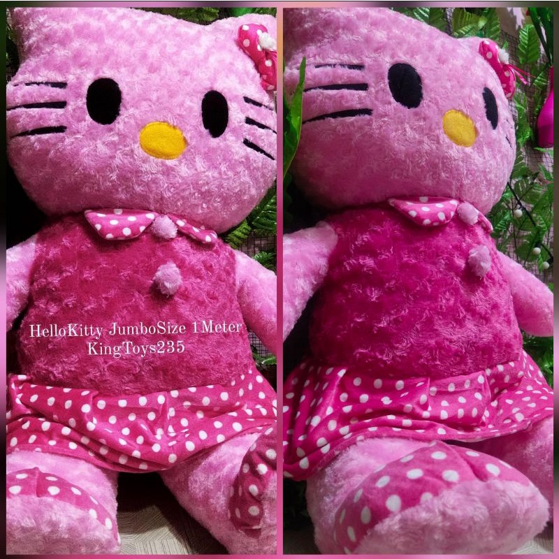 Boneka Hello Kitty HK Jumbo Besar 1 Meter Baju Pink Anak Perempuan Cewek Pontianak