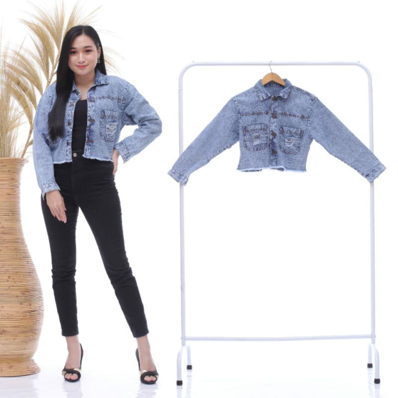 JAKET JEANS WANITA NIRINA ACID