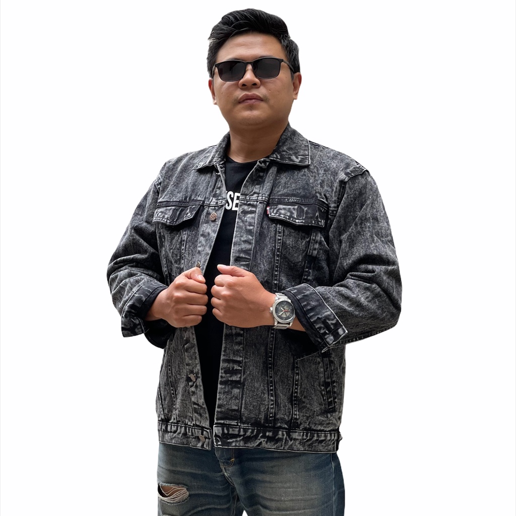 Jaket Denim Pria JUMBO / Jaket Jeans BIG SIZE JUMBO M, L, XL, XXL, XXXL