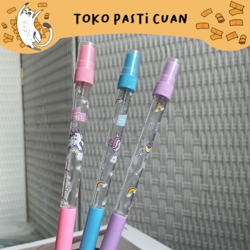 

pulpen pena botol handsanitizer karakter unicorn tinta hitam pen lucu imut keperluan anak sekolah bisa COD bolpen fancy unik termurah import