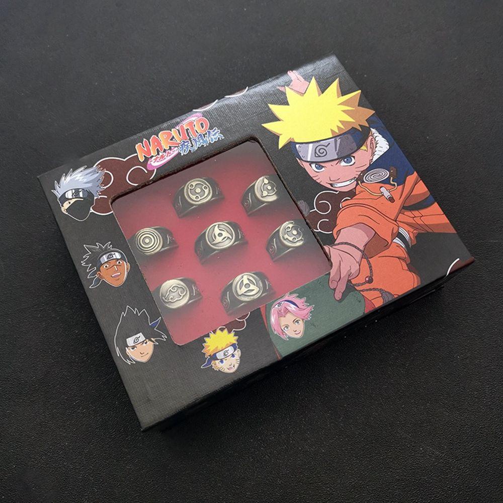 [Elegan] Cincin Naruto Unik Unisex Sasuke Itachi Ninja Naruto Cincin Set Anime Fans Hadiah Pria Wanita Anime Ring