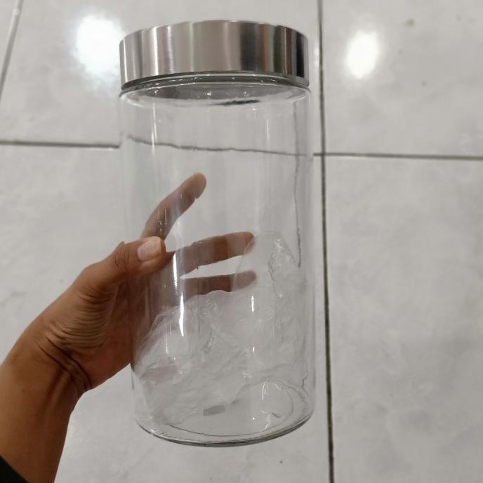 (:(:(:(] TOPLES KACA BENING POLOS PANJANG TUTUP STAINLESS TPC-10SLC