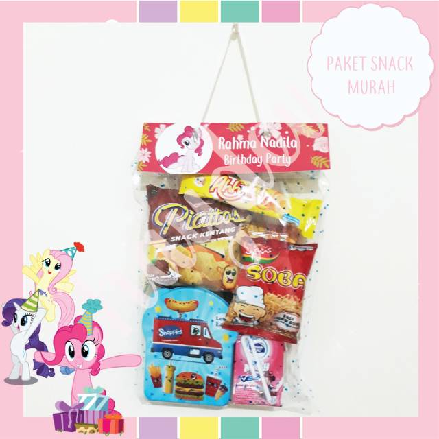 Paket Snack Ulang Tahun Anak / Souvenir Ulang Tahun / Tempat Makan Lucu / Paket Ulang Tahun Unik
